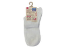 カラー太リブソックス(ホワイト、かかと直角、吸水速乾、消臭)