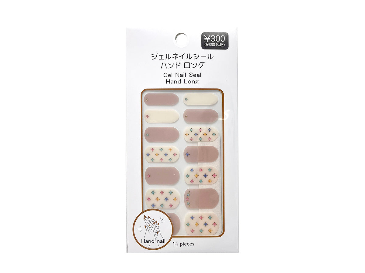 ジェルネイルシール ハンドロング プチジュエリー柄BE - スリーピー
