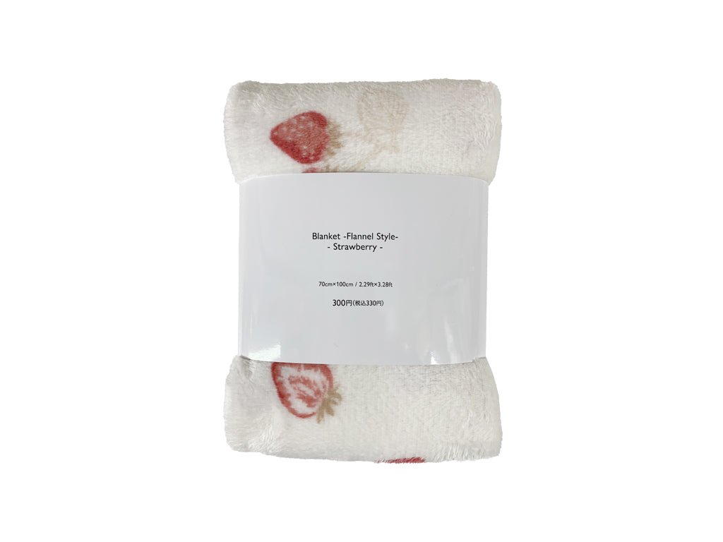 23.4ド イチリ ブランケット ブランケット（フランネル調、いちご柄） - スリーピーネット