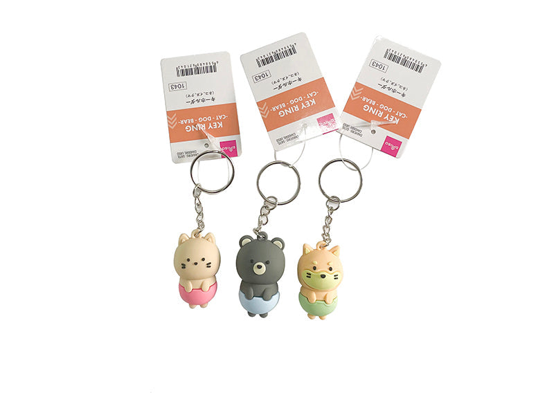 犬・ネコ　キーホルダー（大・小・ミニ）13点セット 押すと音が鳴る、動物、ミニドール、ぬいぐるみ、バッグ