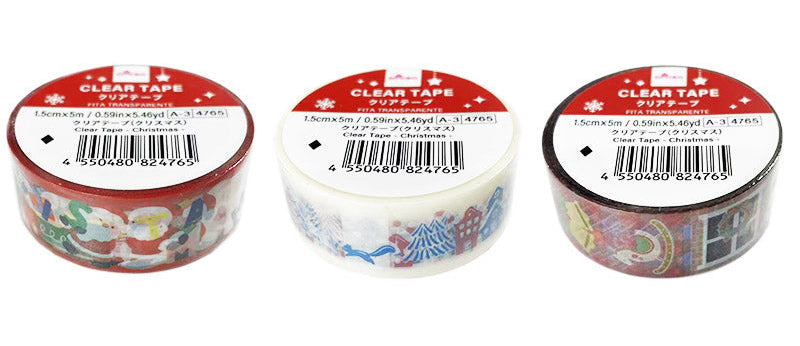 ダイソー　クリスマスマスキングテープ　クリアテープ クリアテープ（クリスマス） - 100均 通販 ダイソーネットストア【公式】