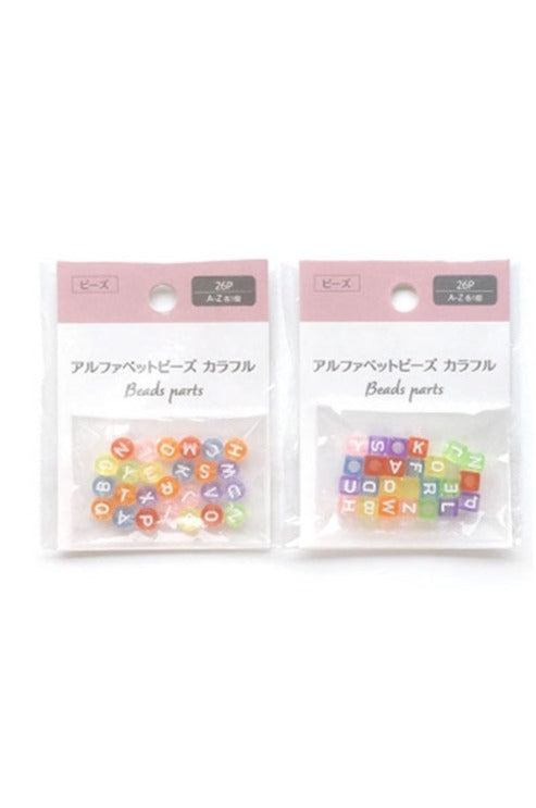 ビーズ アルファベット カラフル 26P BEZ－2－1 - 100均 通販