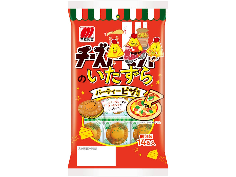 三幸製菓 チーズのいたずら パーティーピザ風味 14枚 - 100均 通販