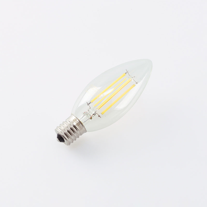 LEDフィラメント電球40W形相当電球色シャンデリア球E17 - 100