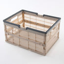 折り畳みコンテナ(取手付、グレー)