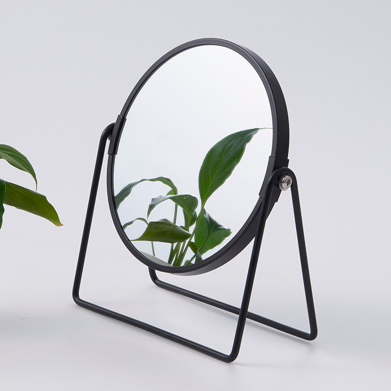 スチールスタンドミラー（丸形、ブラック） - 100均 通販 ダイソー