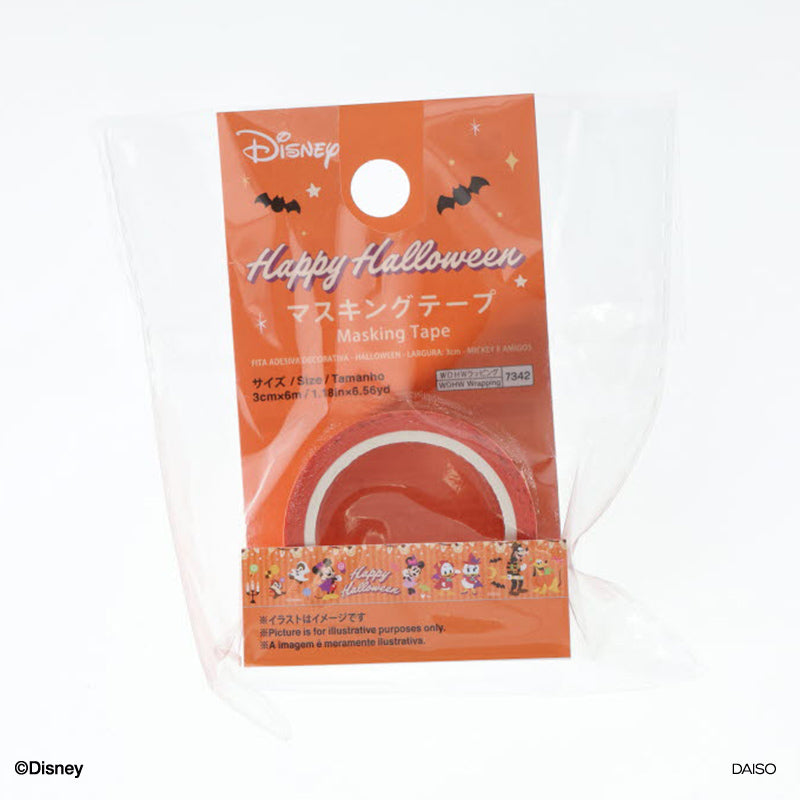 マスキングテープ、ハロウィンCD、太幅3cm（ミッキー＆フレンズ
