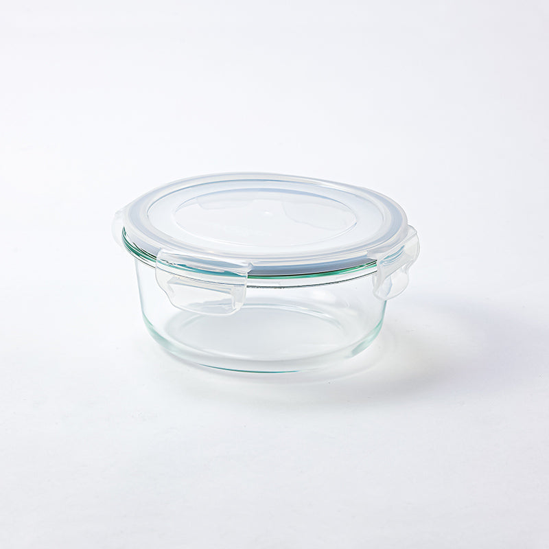 レンジOK耐熱ガラス密閉容器（ラウンド型）640mL - 100均 通販