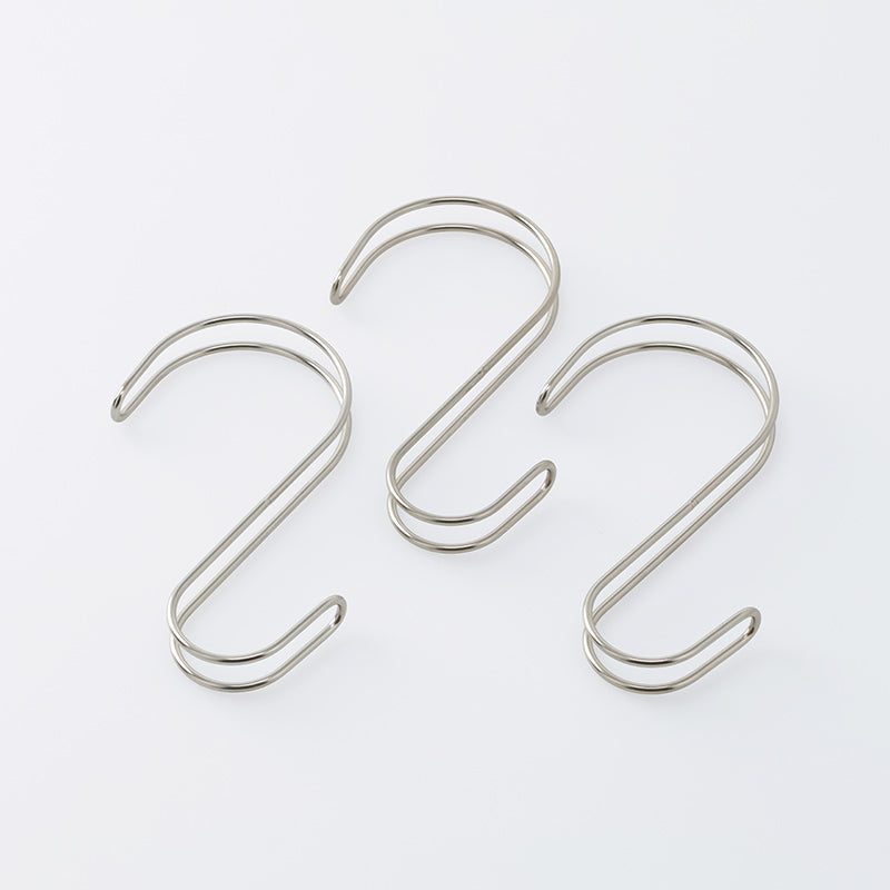 ステンレス2重S字フック（3個、7cm×14cm） - 100均 通販