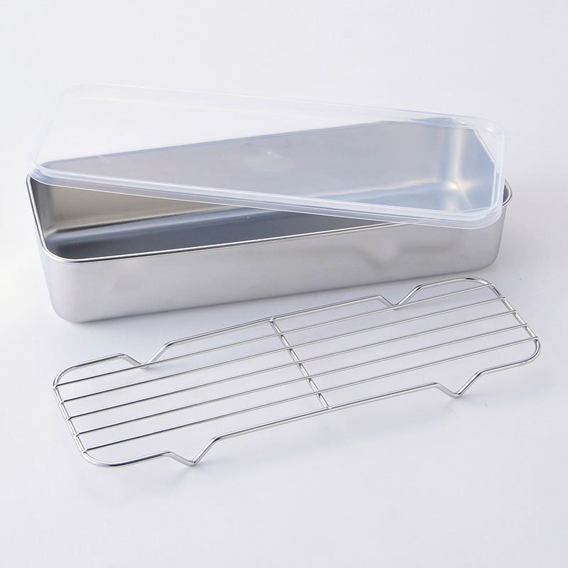 ステンレスバット（フタ付）10．3cm×5．0cm×27．0cm