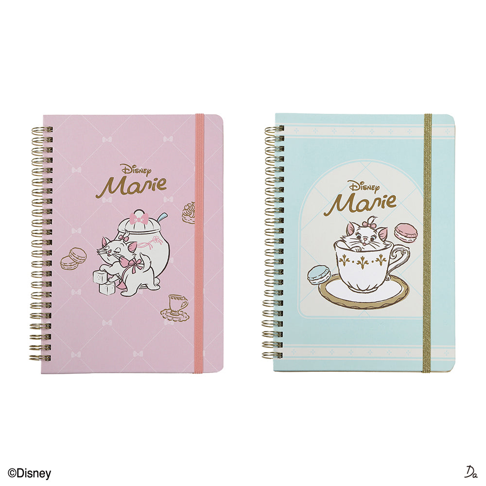 ゴムバンド付リングノート、A5、80枚（ディズニーマリー