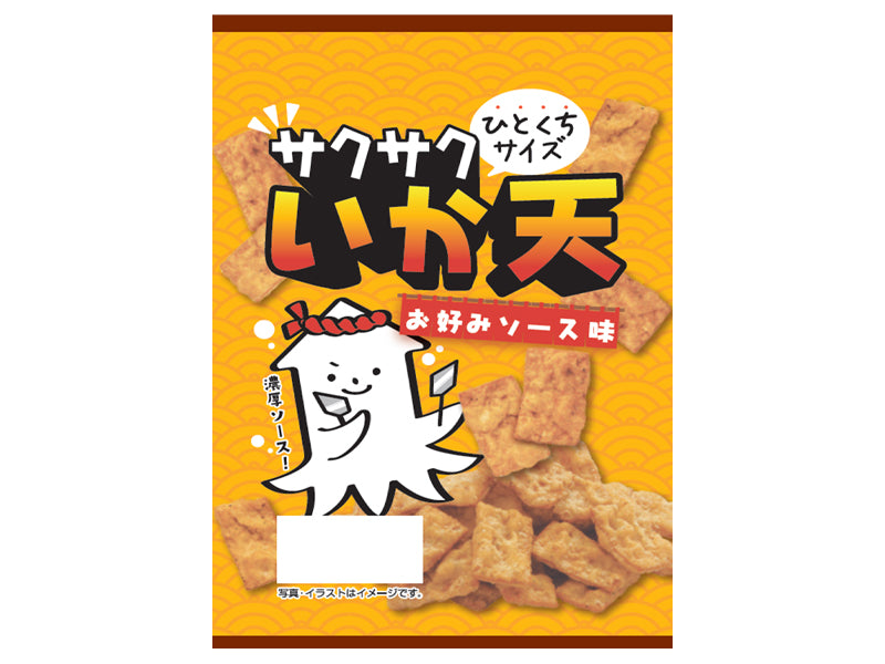 パーフェクトジャパン さくさくいか天お好みソース味 22g - 100均