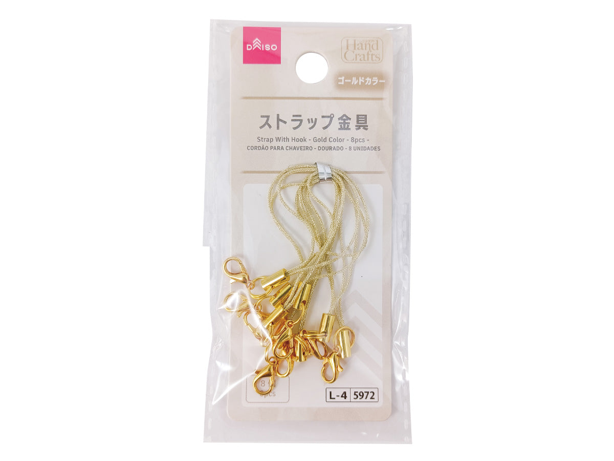 ストラップ金具（ゴールドカラー、8個） - 100均 通販 ダイソーネット 