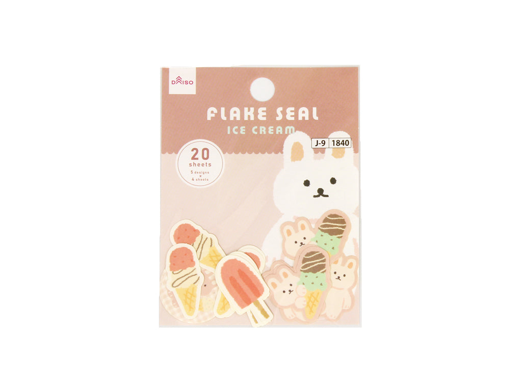 フレークシール（Sweet Animals、ウサギ） - 100均 通販