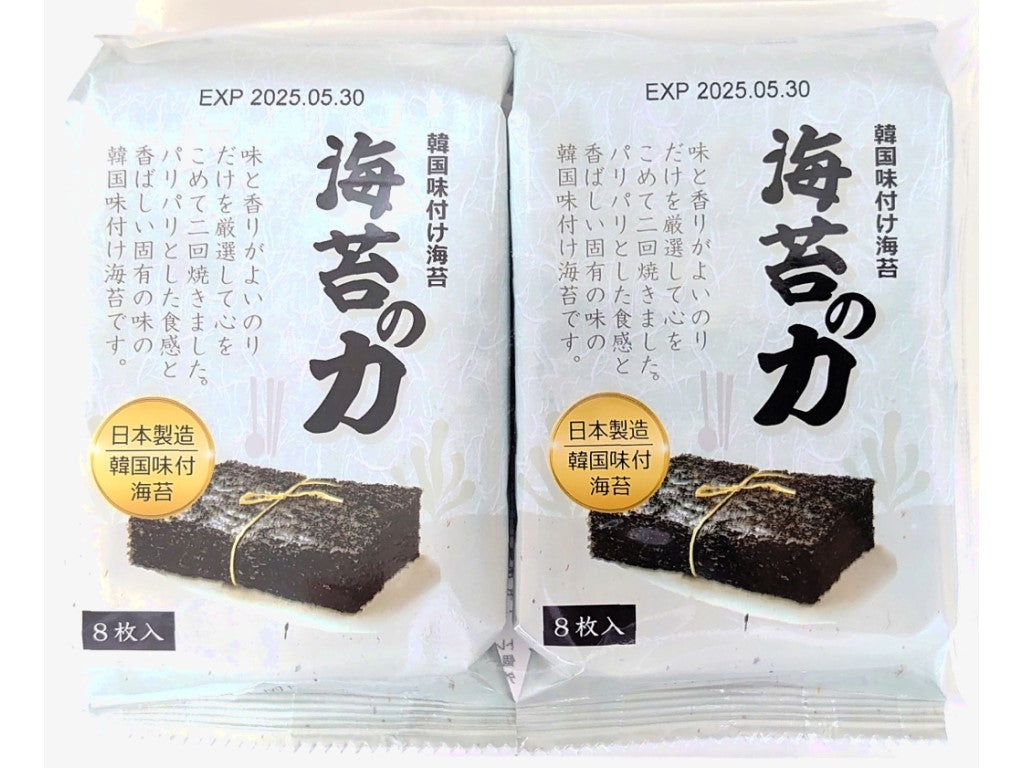 有利 韓国味付け海苔海苔の力 8切8枚2P - 100均 通販 ダイソー