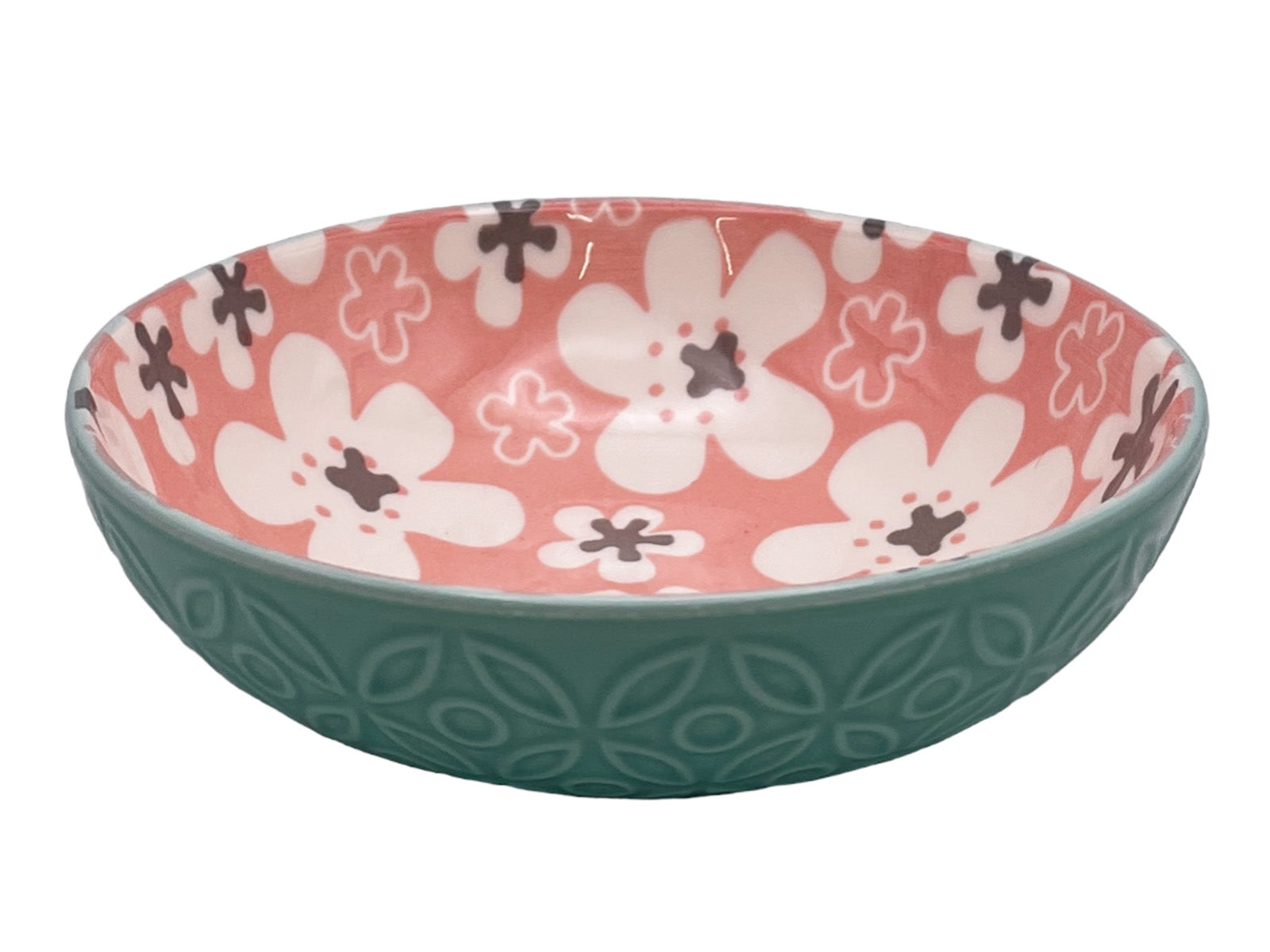 浅ボウル（カラフルパターン、フラワーブルーム、13cm） - 100均