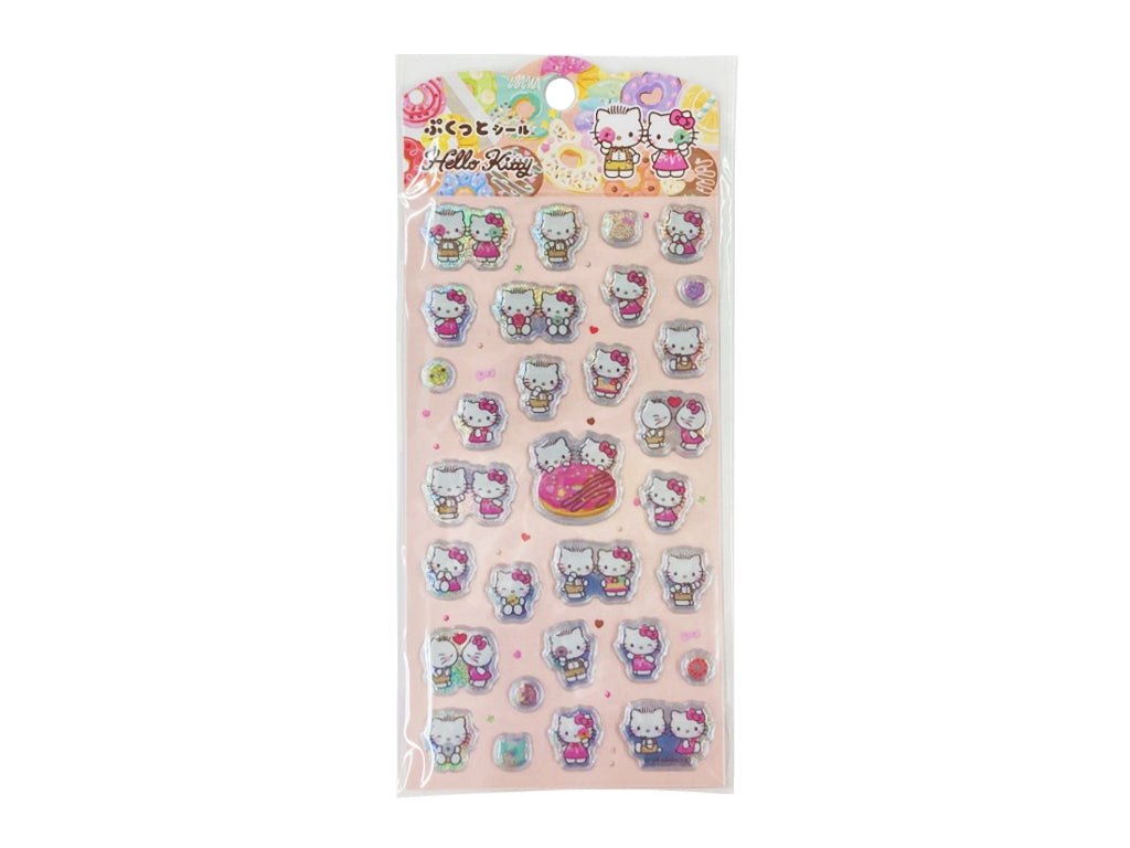 ぷくっとシール ハローキティ ディライトフルドーナツデザイン - 100均