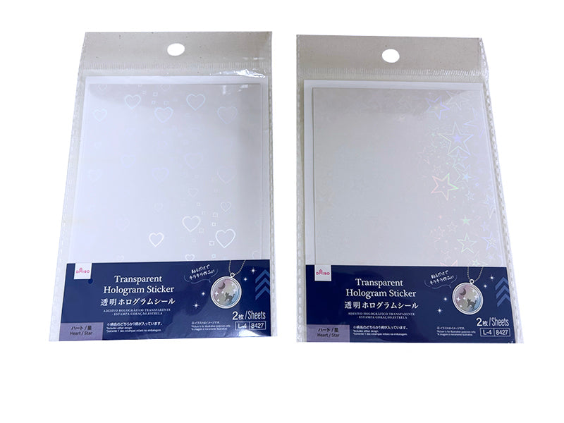 透明ホログラムシール（ハート、星） - 100均 通販 ダイソーネット