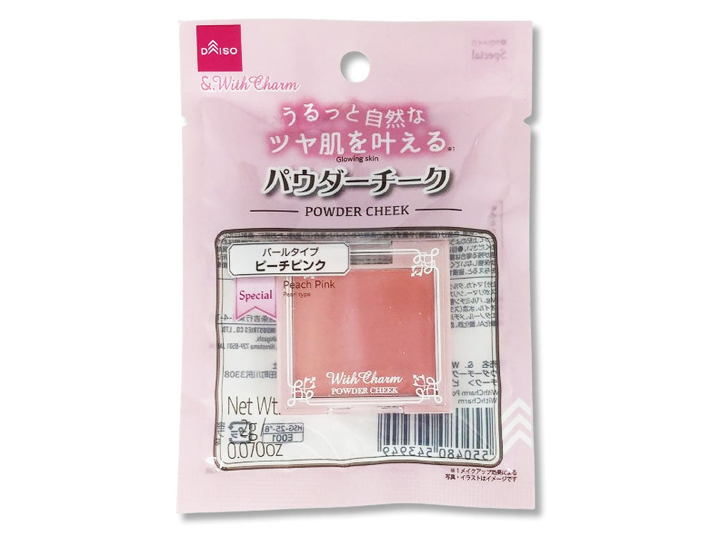 ＆．WithCharm パウダーチーク ピーチピンク - 100均 通販