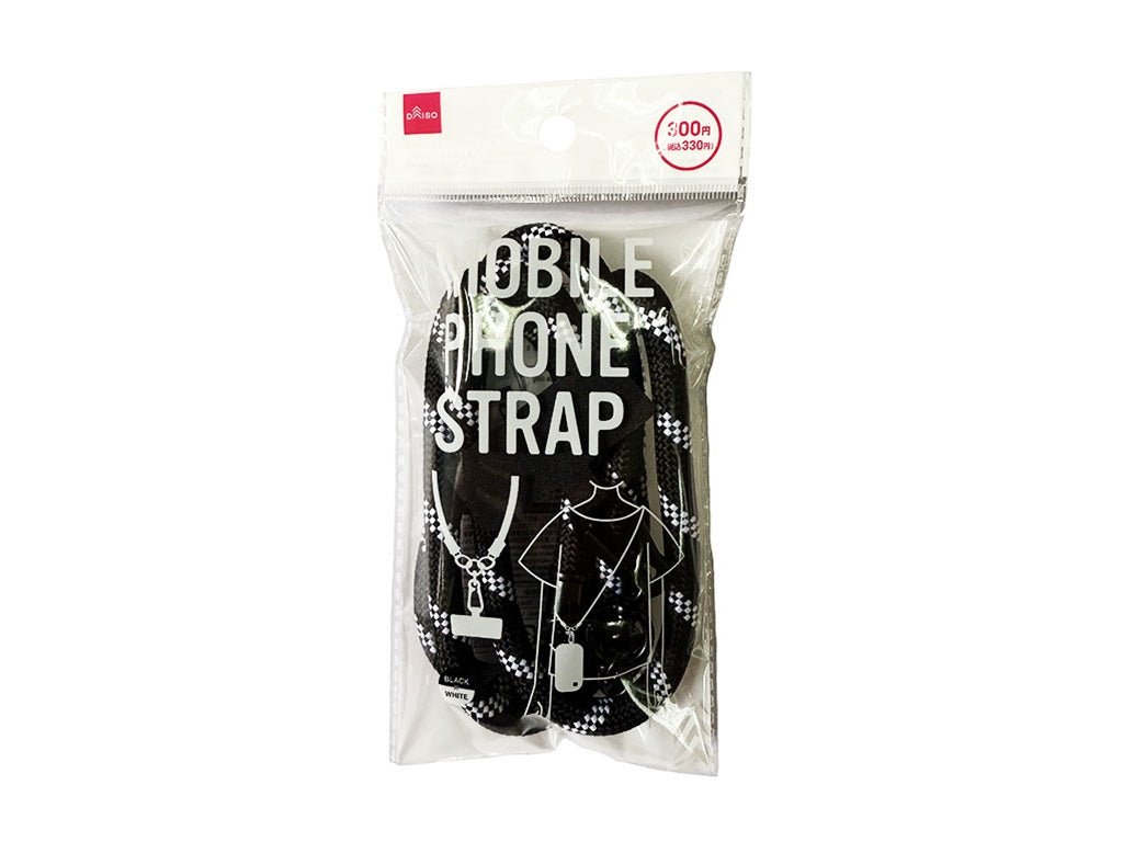 パラコードスマホショルダー（BK×WH） - 100均 通販
