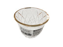 ミニグラス(ゴールドカラーライン、60mL、6cmx6cm、C)