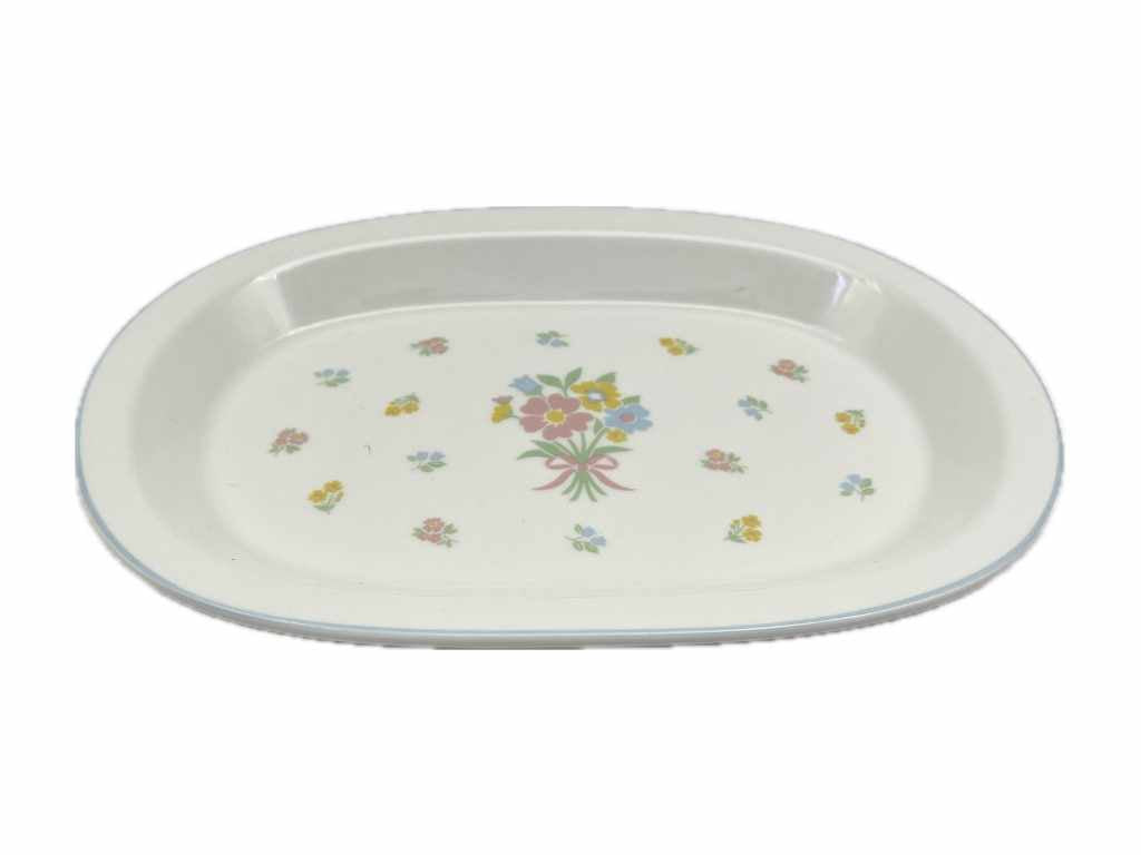 高級感 オーバルプレート（ビンテージフラワー、27．5cm×20cm 食器
