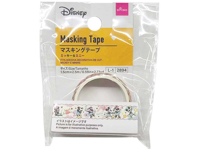 マスキングテープ、ダイカット（ミッキー＆ミニー） - 100均 通販