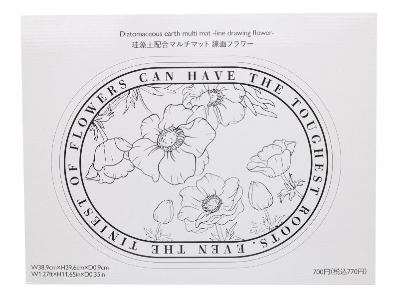 珪藻土配合マルチマット（線画フラワー） - スリーピーネットストア