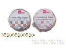 マスキングテープ(カラフルモザイク、ダーク、ライト)