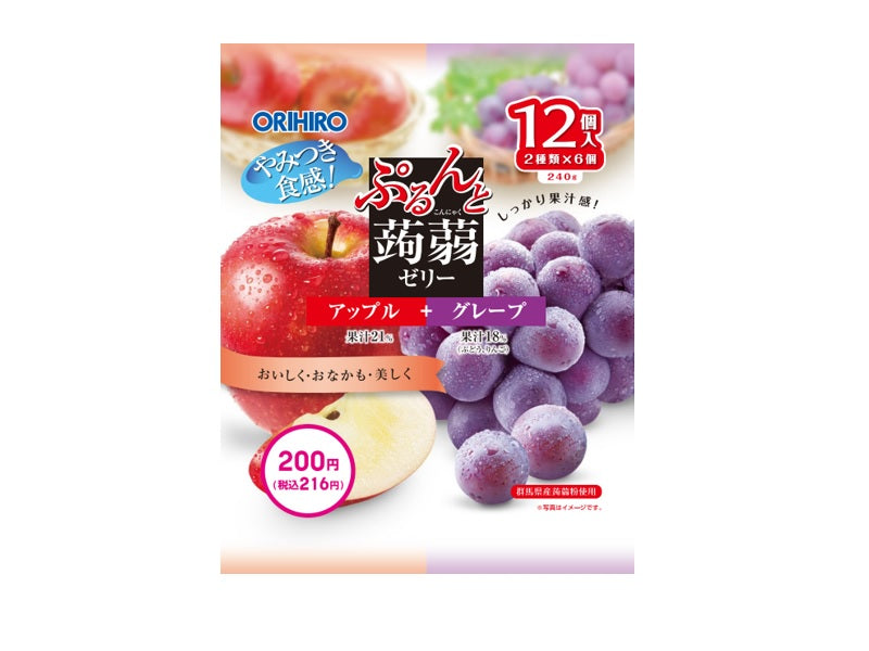 200円 オリヒロプランデュ ぷるんと蒟蒻ゼリーパウチ アップル＋