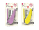 大きめの針で軽くとじられるホッチキス(3号針、軽とじ、2色アソート、紫/黄緑)