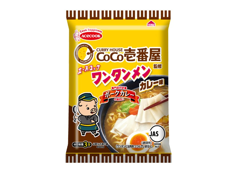 エースコック ワンタンメン COCO壱番屋監修 カレー味 95g - 100