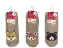 重ね履きソックス(シャギーモール、キツネ・レッサーパンダ・くま)