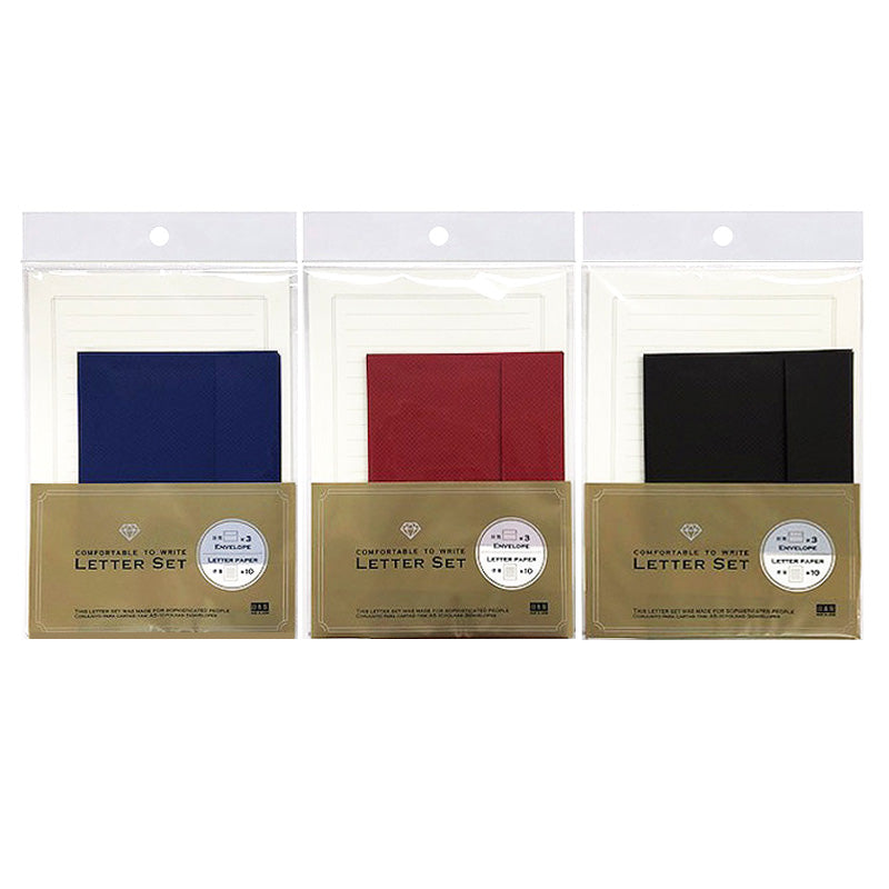 プレミアムレターセット（A5、市松、本文10枚、封筒3枚） - 100均