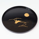 うさぎ丸盆黒2柄アソート