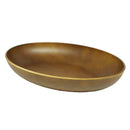 会津塗 洗浄機対応 木目オーバルプレート ブラウン