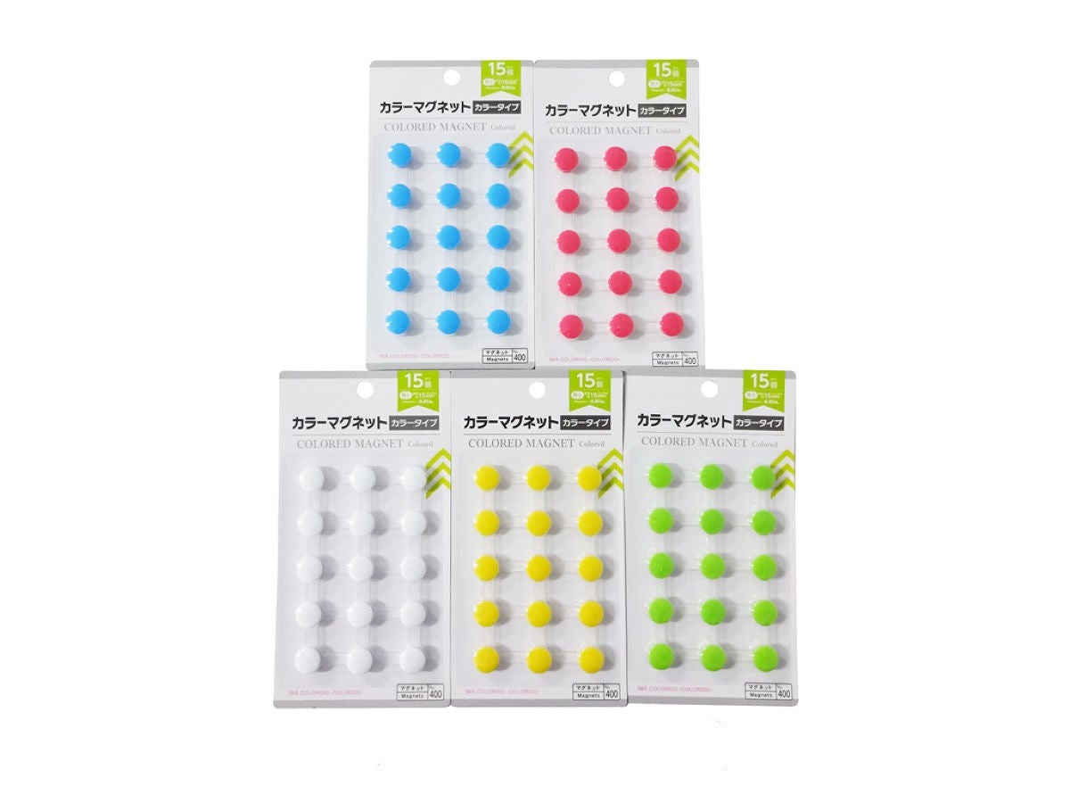 カラーマグネット（カラータイプ、特小、15mm、15個） 【公式】DAISO（ダイソー）ネットストア