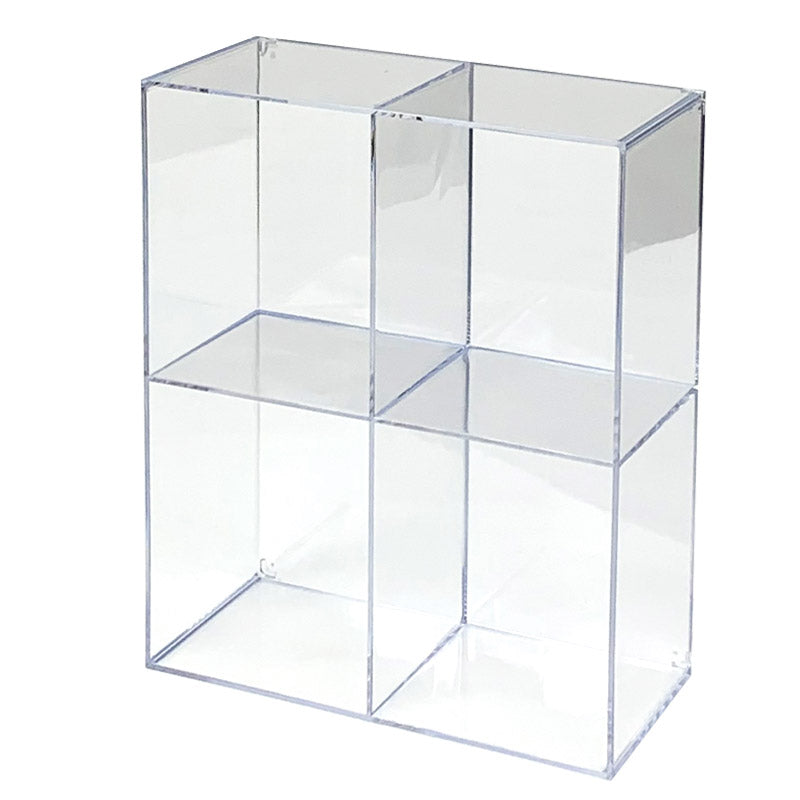 アクリルケース ガラス色 W700 H300 D300 背面白色 コレクションケース