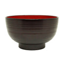 会津塗 洗浄機対応 糸目汁椀 溜内朱