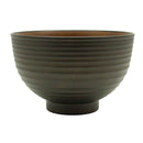 会津塗 洗浄機対応 筋目汁椀 こげ茶内茶