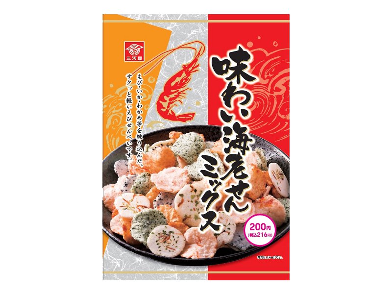 ２００円 三河屋製菓 味わい海老せんミックス １２０ｇ