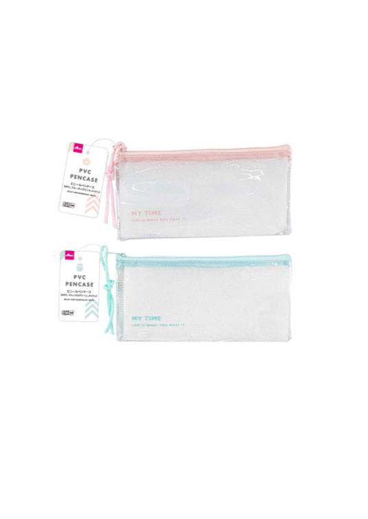 ビニールペンケース（MTC、ブルーミングピンク、マシュマログリーン