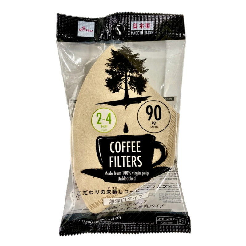 コーヒーフィルター ２－４杯用 無漂白タイプ ９０枚 【公式】DAISO（ダイソー）ネットストア