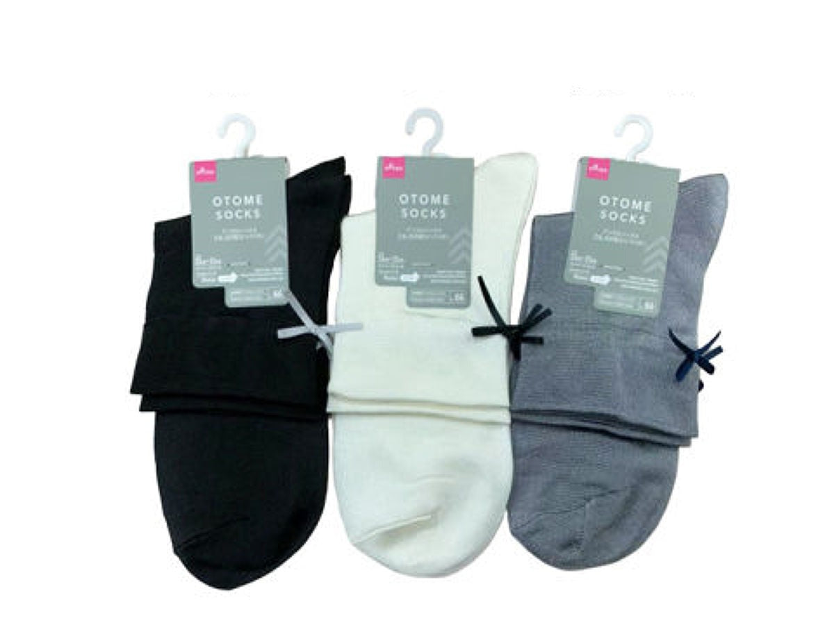 アンクルソックス（乙女、光沢深口バックリボン） - 100均 通販