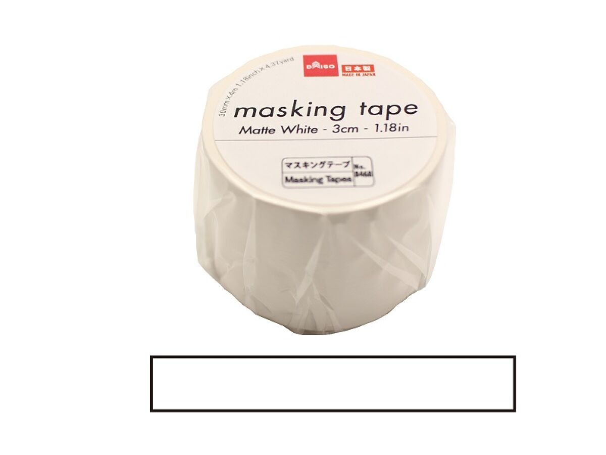 マスキングテープ（マットホワイト、３ｃｍ） | 【公式】DAISO