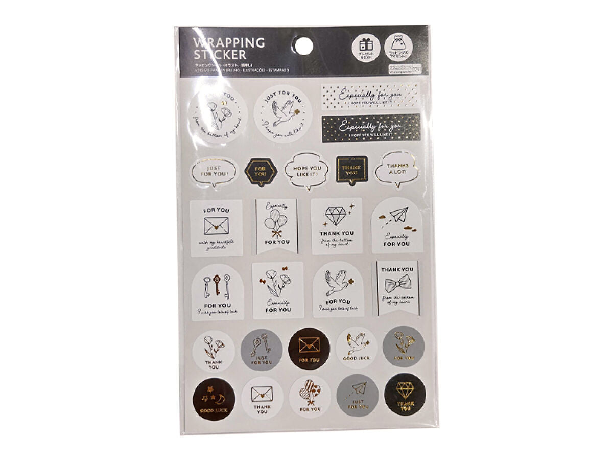 ラッピングシール（イラスト、箔押し） - 100均 通販 ダイソーネット