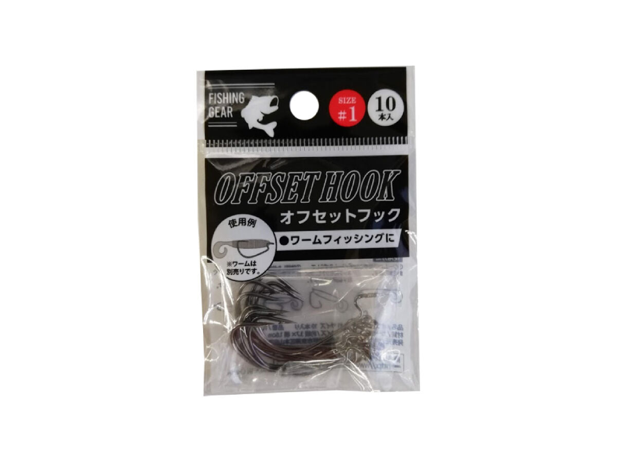 オフセットフック ＃1サイズ 10本入り TURIー1 - 100均 通販 