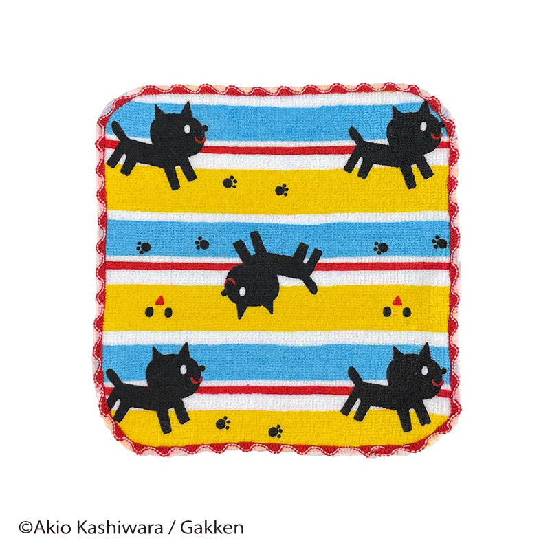 しまぐるポケットタオルハンカチ 猫ボーダー - 100均 通販 ダイソー