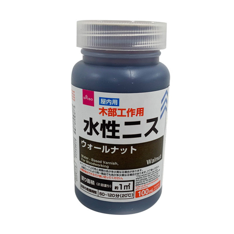 室内用 木部工作用水性ニス ウォールナット １００ｍｌ - ダイソー