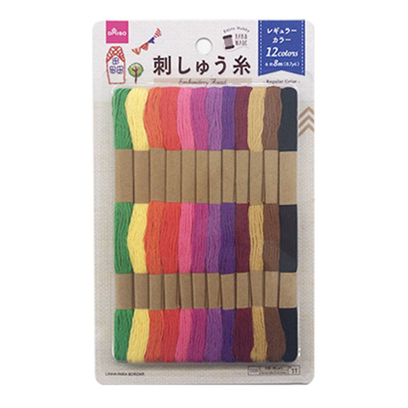刺しゅう糸 レギュラーカラー（８ｍ、１２束）